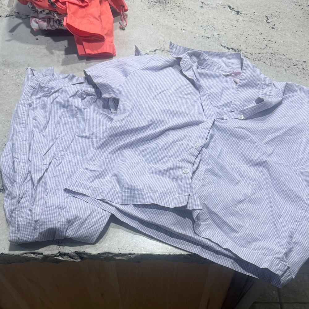 Victoria's Secret Lavender Gingham Pajama Set
